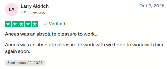 Trustpilot review of Green Vista Living